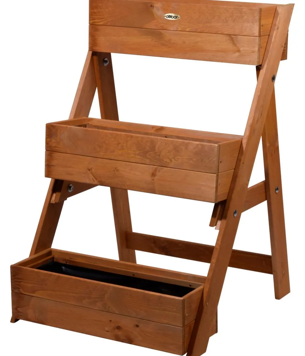 dobar® Blumentreppen|Blumenbänke > dobar Holz-Pflanztreppe, ca. B70/H90/T60 cm