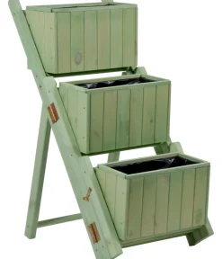 dobar® dobar Holz-Pflanztreppe klappbar, ca. B41/H85/T55 cm Hellgrün