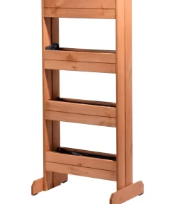 dobar® dobar Holz-Vertikalbeet mit 4 Pflanzkästen, , ca. B55/H125/T40 cm Braun Hot