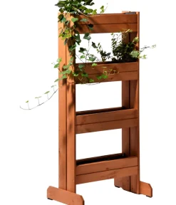 dobar® dobar Holz-Vertikalbeet mit 4 Pflanzkästen, , ca. B55/H125/T40 cm Braun Hot