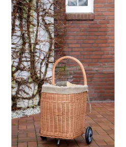 dobar® Mehr Haushaltshelfer - dobar Kaminholzwagen, ca. B45/H93/T43 cm Braun