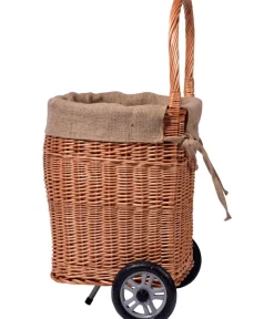 dobar® Mehr Haushaltshelfer - dobar Kaminholzwagen, ca. B45/H93/T43 cm Braun