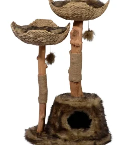 dobar® petlife Design-Katzenmöbel Tony, ca. B60/H111/T45 cm Braun