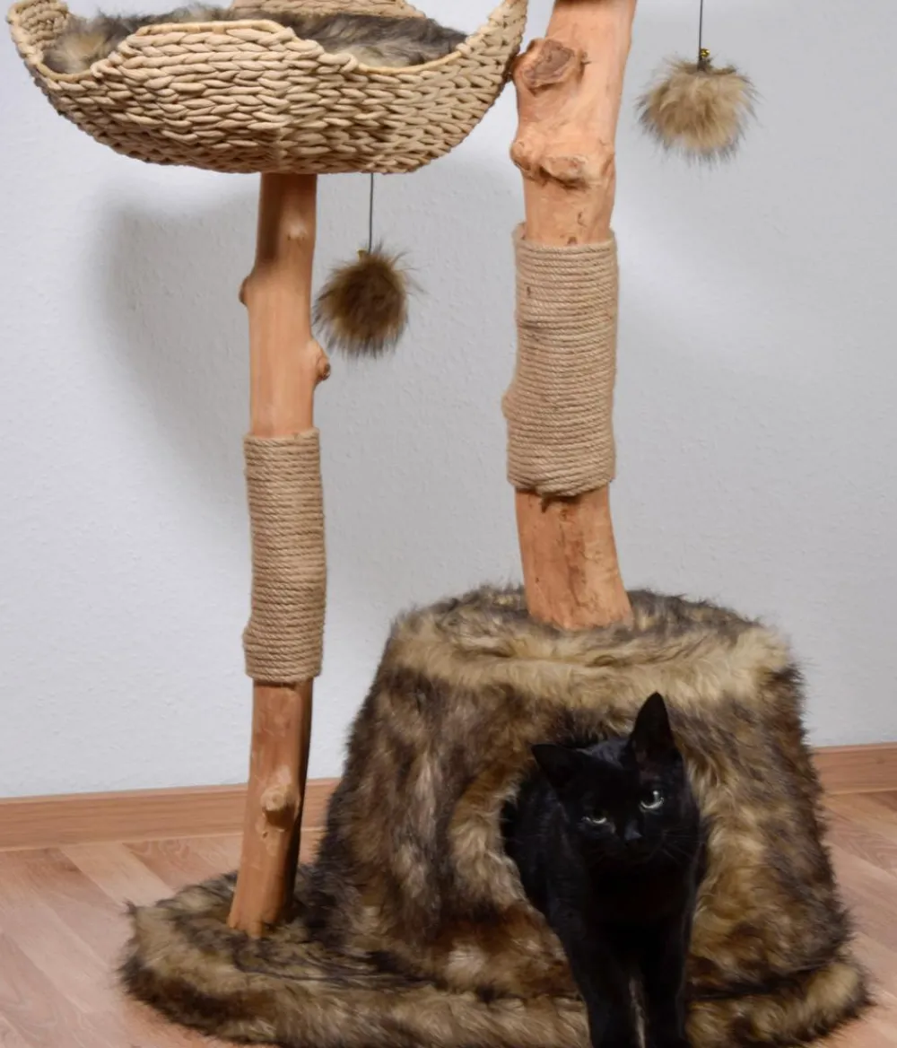 dobar® petlife Design-Katzenmöbel Tony, ca. B60/H111/T45 cm Braun
