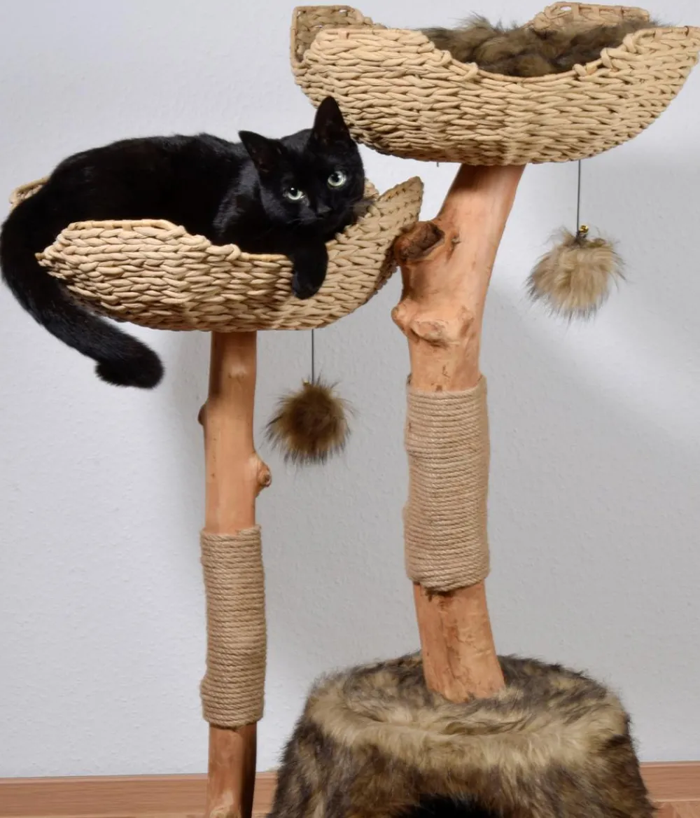 dobar® petlife Design-Katzenmöbel Tony, ca. B60/H111/T45 cm Braun