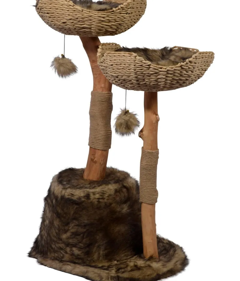 dobar® petlife Design-Katzenmöbel Tony, ca. B60/H111/T45 cm Braun