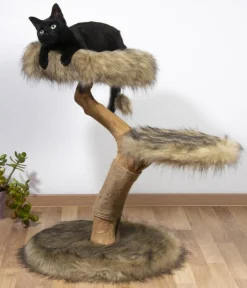 dobar® petlife Kratzbäume & Kratzmöbel - Design-Kratzbaum Jimmy, , ca. B50/H78/T50 cm Braun