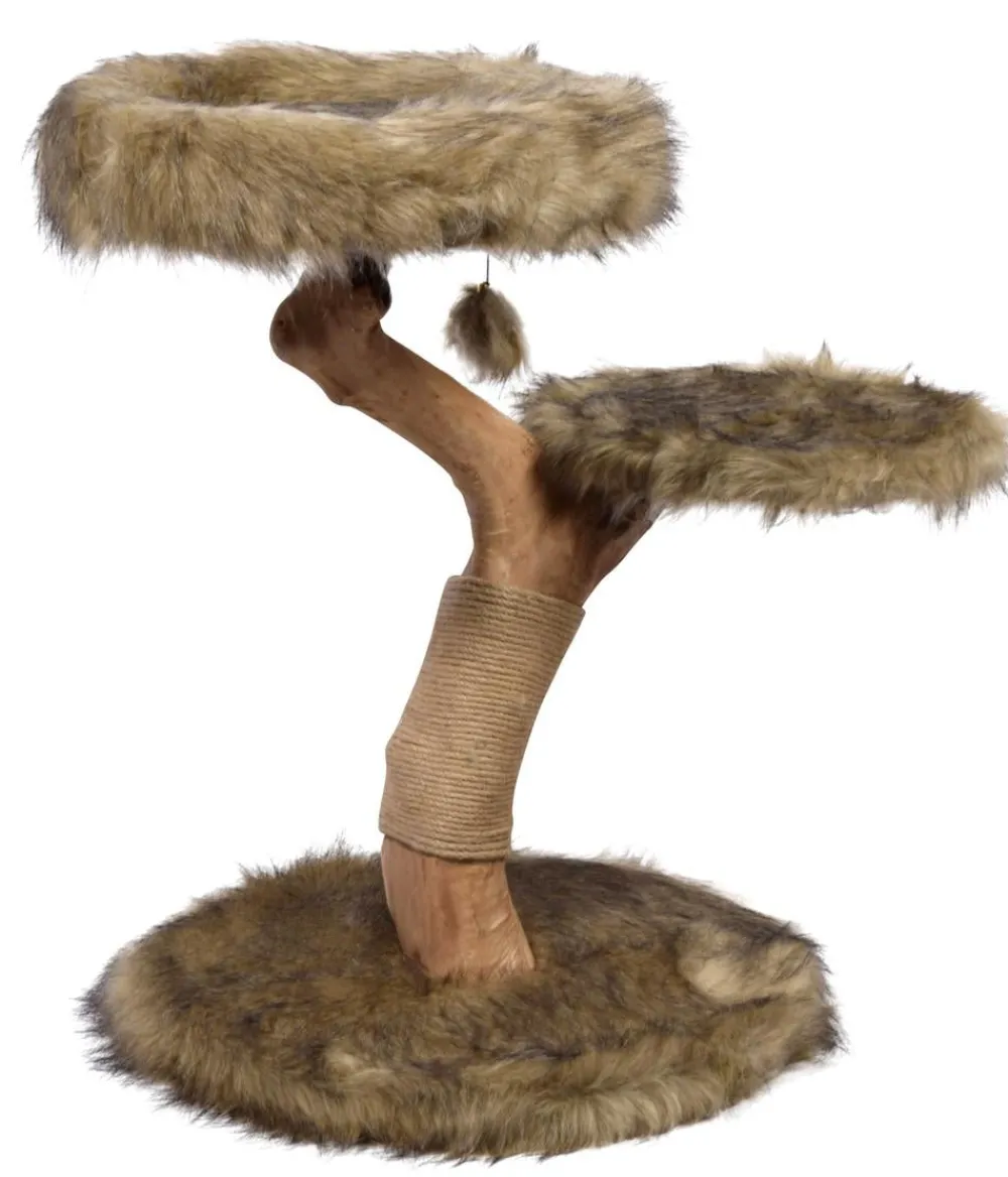 dobar® petlife Kratzbäume & Kratzmöbel - Design-Kratzbaum Jimmy, , ca. B50/H78/T50 cm Braun