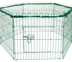 dobar® petlife Freilaufgehege mit Netz, ca. B112/H56/T98 cm Grün
