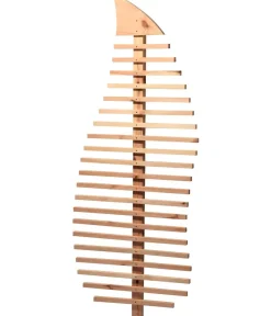dobar® Rankstäbe|Rankgitter & Obelisken - dobar Rankgerüst Blatt, 76 x 6,5 x 186 cm Hellbraun