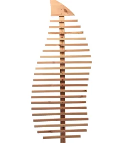 dobar® Rankstäbe|Rankgitter & Obelisken - dobar Rankgerüst Blatt, 76 x 6,5 x 186 cm Hellbraun
