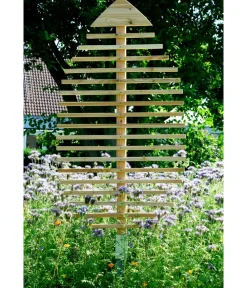 dobar® dobar Rankhilfe in Blattform, ca. B84/H160 /T6,5 cm Hellbraun Outlet