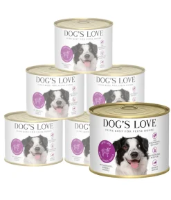 DOG'S LOVE Nassfutter Hund - Nassfutter für Hunde Adult, 6 x 200 g