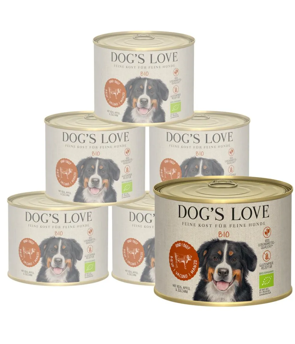 DOG'S LOVE Nassfutter Hund > Nassfutter für Hunde Bio, 6 x 200 g