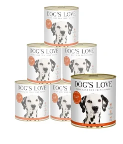 DOG'S LOVE Nassfutter Hund - Nassfutter für Hunde Adult, 6 x 800 g
