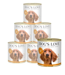 DOG'S LOVE Nassfutter Hund - Nassfutter für Hunde Adult, 6 x 800 g
