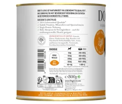 DOG'S LOVE Nassfutter Hund - Nassfutter für Hunde Adult, 6 x 800 g