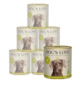 DOG'S LOVE Nassfutter Hund - Nassfutter für Hunde Bio, 6 x 800 g