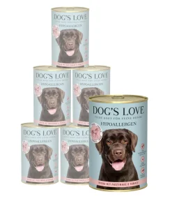 DOG'S LOVE Nassfutter für Hunde Hypoallergen, 6 x 400 g Online