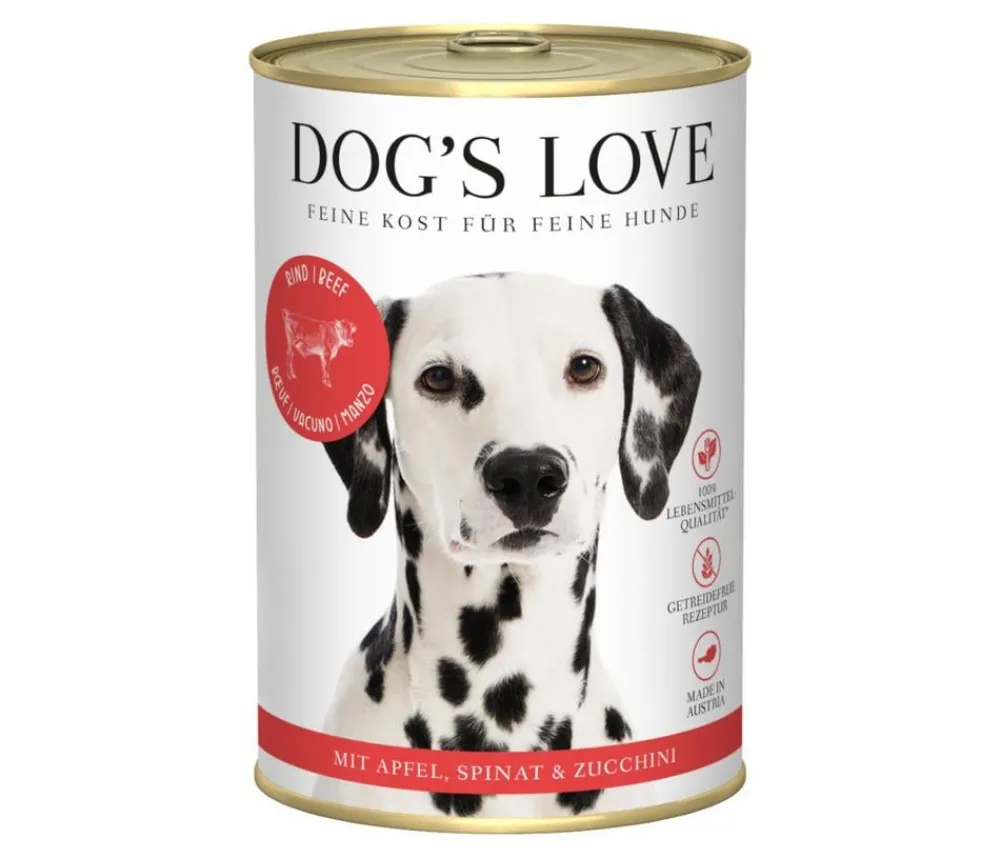 DOG'S LOVE Nassfutter Hund - Nassfutter für Hunde Bio, 6 x 400 g