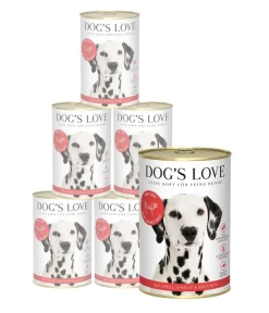 DOG'S LOVE Nassfutter Hund - Nassfutter für Hunde Bio, 6 x 400 g