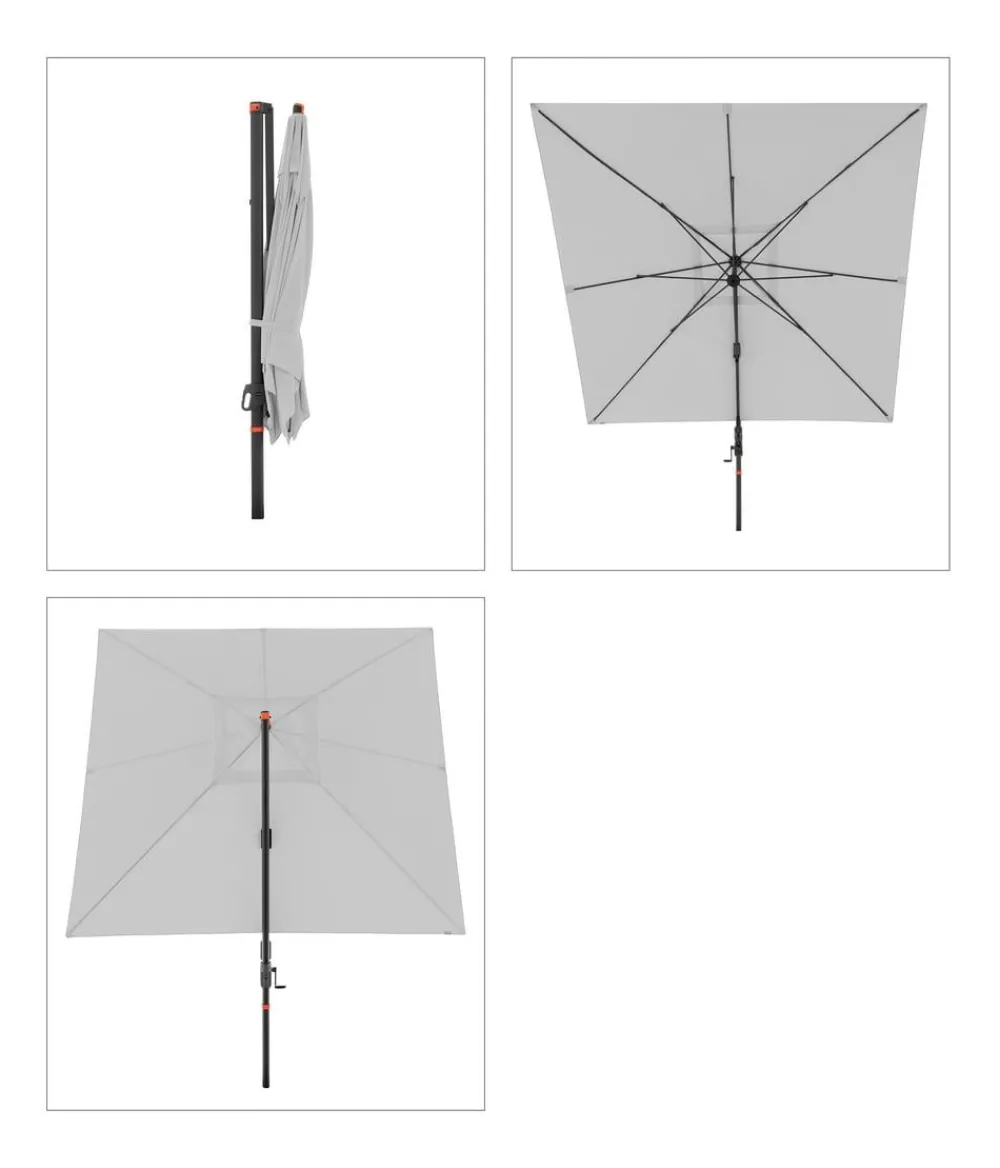 Doppler Sonnenschirme - Ampelschirm myZone AX, quadratisch, ca. B280/T280 cm Anthrazit