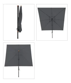 Doppler Sonnenschirme - Ampelschirm myZone AX, quadratisch, ca. B280/T280 cm Anthrazit
