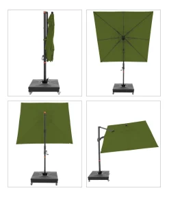 Doppler Ampelschirm myZone AX, quadratisch, ca. B210/T210 cm Hellgrün