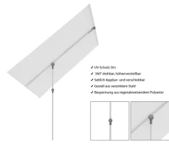 Doppler Balkonblende Active, 180 x 130 cm Dunkelgrau Discount