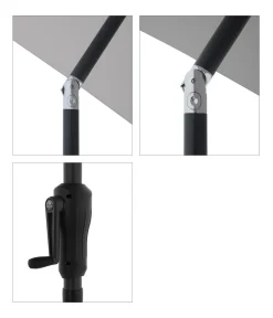 Doppler Sonnenschirme - Balkonschirm Life, rechteckig, ca. B250/T200 cm Hellgrau