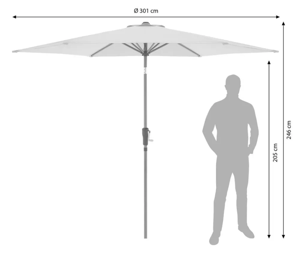 Doppler Sonnenschirme > Balkonschirm Life Woodstyle, rund, ca. Ø305 cm
