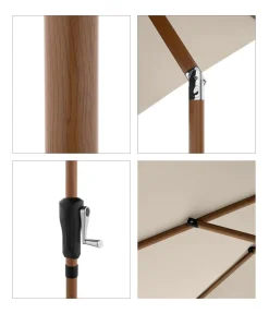 Doppler Sonnenschirme > Balkonschirm Life Woodstyle, rund, ca. Ø305 cm