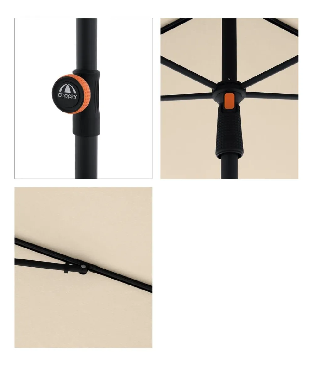 Doppler Sonnenschirme - Balkonschirm myZone, rechteckig, ca. B190/T125 cm Natur