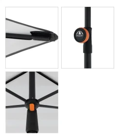 Doppler Sonnenschirme - Balkonschirm myZone, rechteckig, ca. B190/T125 cm Anthrazit