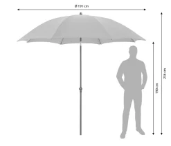 Doppler Balkonschirm myZone, rund, ca. Ø200 cm Hellgrau Online