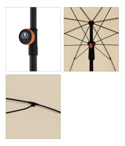Doppler Balkonschirm myZone, rund, ca. Ø200 cm Natur Hot