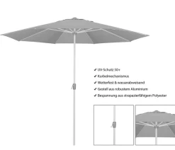 Doppler Sonnenschirme - Kurbelschirm Active, rund, ca. Ø380 cm Creme