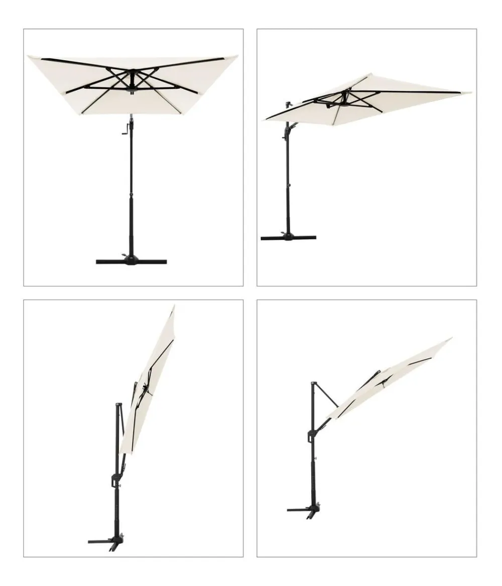 Doppler Pendelschirm Active Green Edition City, rechteckig, ca. B245/H235/T135 cm Natur New