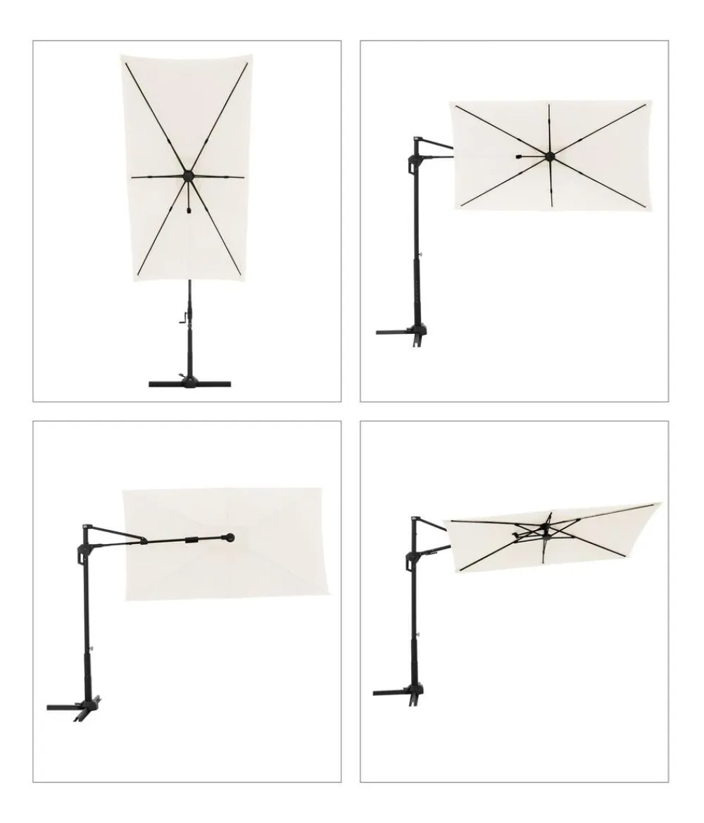 Doppler Pendelschirm Active Green Edition City, rechteckig, ca. B245/H235/T135 cm Natur New