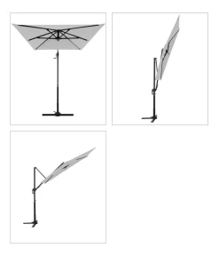 Doppler Pendelschirm Active Green Edition City, rechteckig, ca. B245/H235/T135 cm Hellgrau Hot