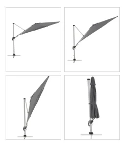 Doppler Pendelschirm Active, rund, ca. Ø370 cm Dunkelgrau Sale