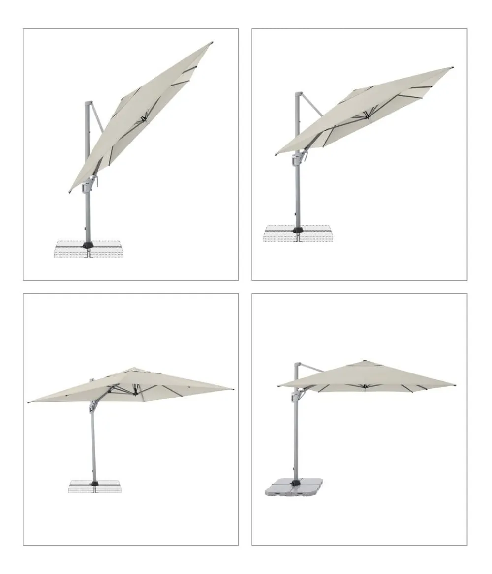 Doppler Sonnenschirme - Pendelschirm Active NeoSide, rechteckig, ca. B350/T260 cm Natur
