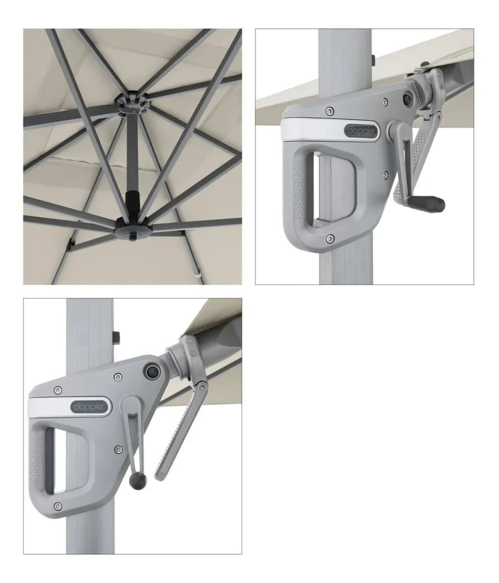 Doppler Sonnenschirme - Pendelschirm Active NeoSide, rechteckig, ca. B350/T260 cm Natur