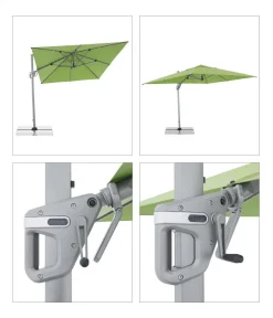 Doppler Sonnenschirme - Pendelschirm Active NeoSide, rechteckig, ca. B350/T260 cm Grün