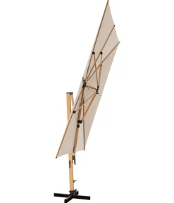 Doppler Pendelschirm Aluwood XL, rechteckig, ca. B400/T300 cm Natur Sale