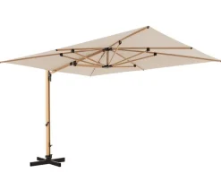 Doppler Pendelschirm Aluwood XL, rechteckig, ca. B400/T300 cm Natur Sale