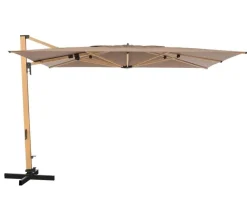 Doppler Pendelschirm Aluwood XL, rechteckig, ca. B400/T300 cm Taupe Online