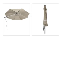 Doppler Pendelschirm Expert, rund, ca. Ø350 cm Taupe Best