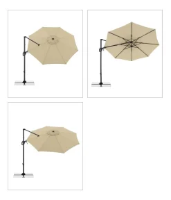 Doppler Pendelschirm Life Side, rund, ca. Ø310 cm Beige New