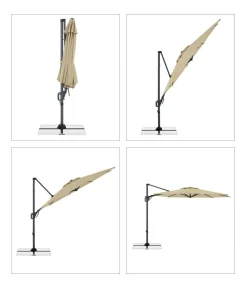 Doppler Pendelschirm Life Side, rund, ca. Ø310 cm Beige New